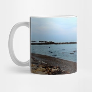 Quiet shore of the Adriatic sea with a lot of small rocks in it Mug